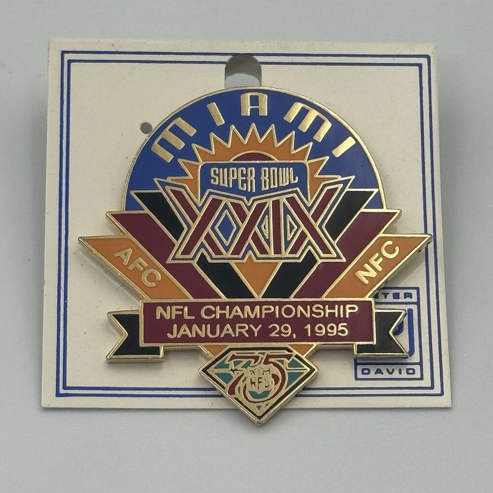 1995 Super Bowl XXIX 29 Miami NFL Football Championship Pin‎ January 29